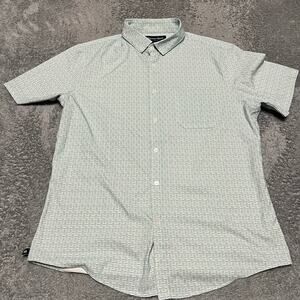 Mizzen+Main Leeward Shirt Mens Large Short Sleeve Button Up Performance Stretch